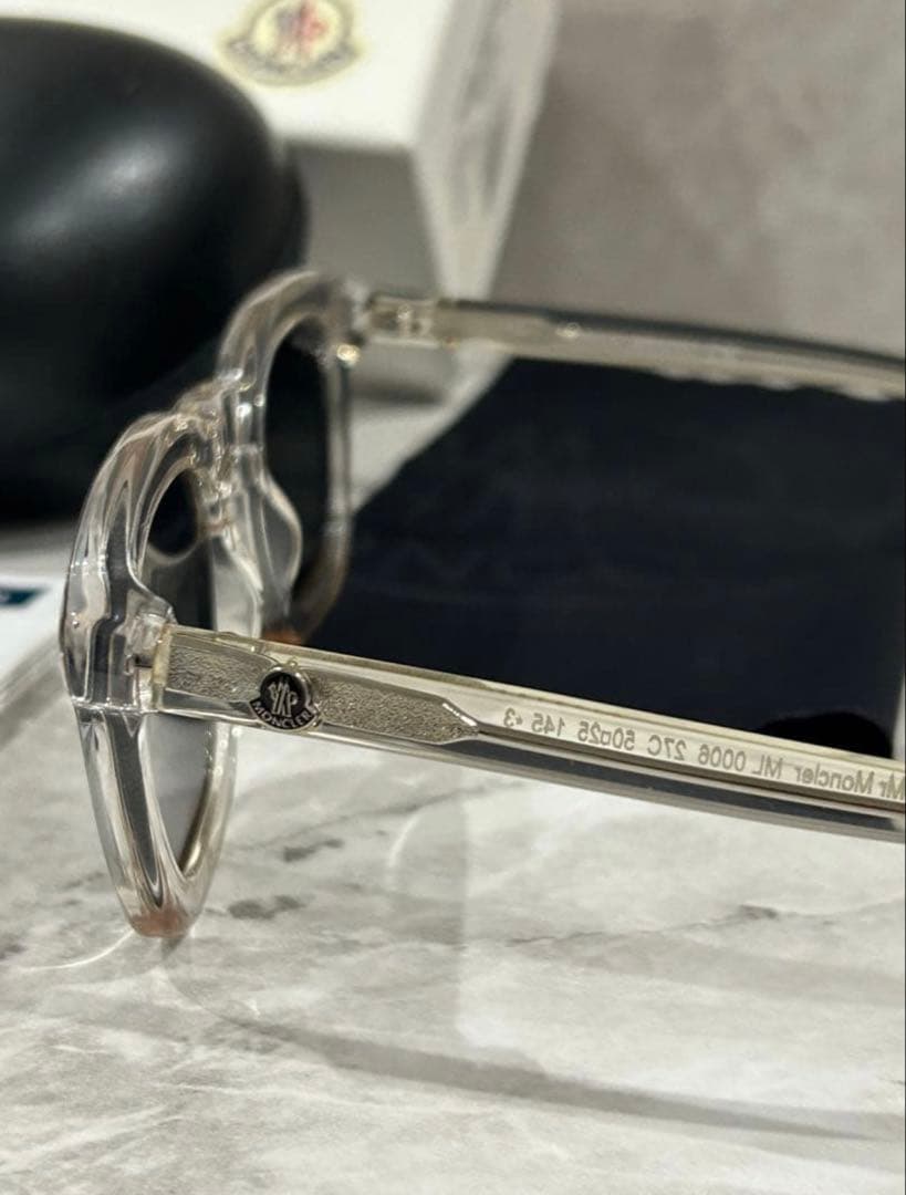 MONCLER クリアフレーム サングラス