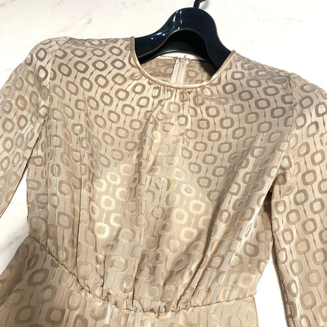 【極美品】アナイ スクエアキカオパール ワンピース ロング丈 ベージュ 人気