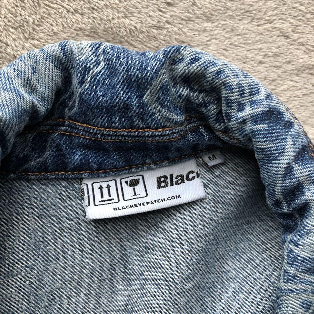 ブラックアイパッチ　デニムジャケット tattoo 人気