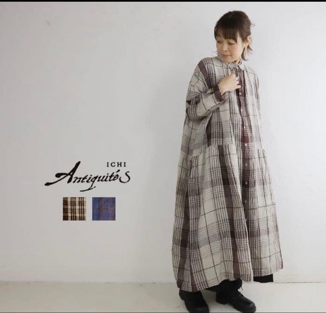 ichi antiques リネンワンピース