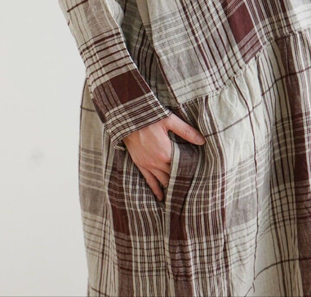 ichi antiques リネンワンピース