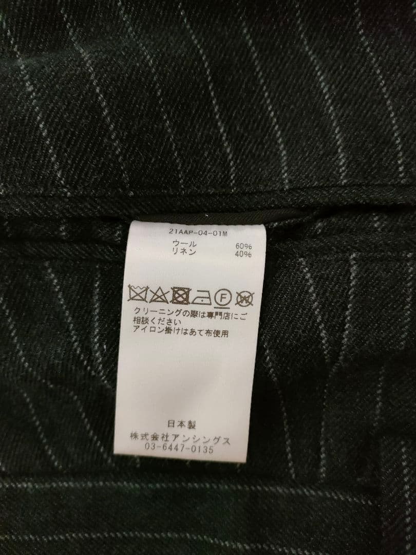 a.presse ストライプスラックス チャコールグレー