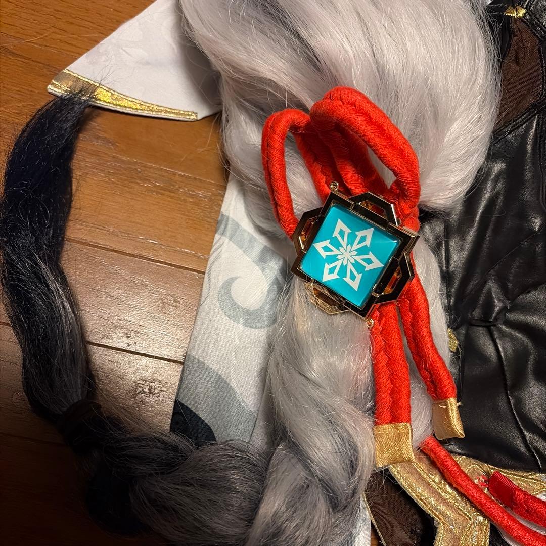 原神 申鶴 三分妄想 Lサイズ コスプレセット ウィッグ、靴付き