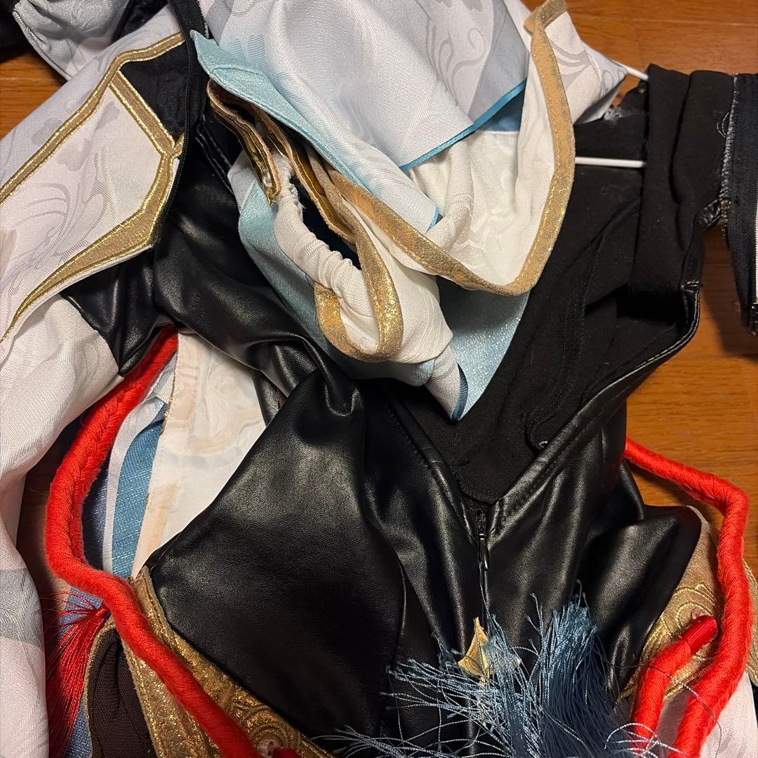 原神 申鶴 三分妄想 Lサイズ コスプレセット ウィッグ、靴付き