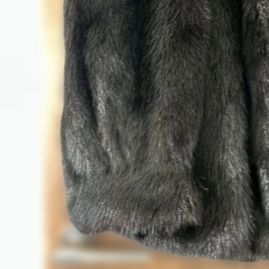 はなちゃん 　MESSALA ブラックファーコート サイズ：11 毛皮