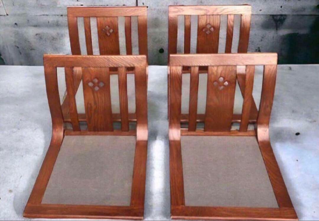 hikari 光製作所 曲木 座椅子 4脚セット/モダン　昭和レトロ　椅子