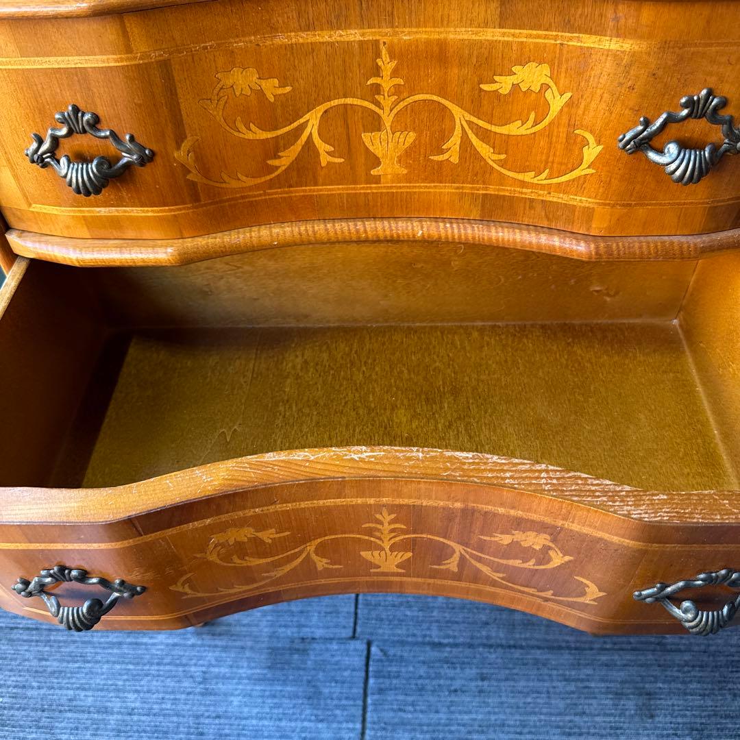 木製チェスト 3段 引き出し付き　北欧風サイドボード