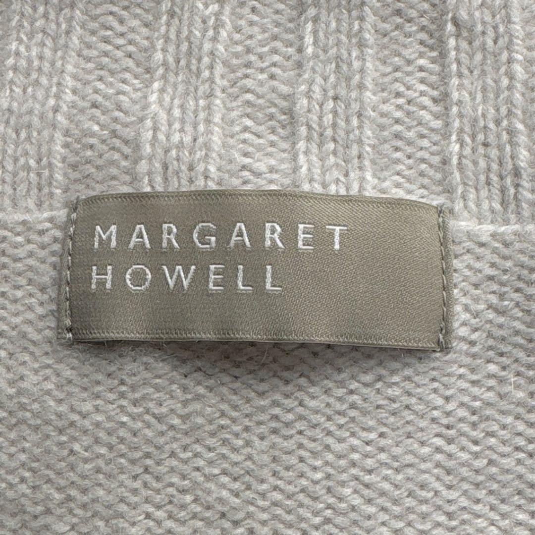 美品✨マーガレットハウエル ロールネック ニットベスト カシミヤ混 ライトグレー