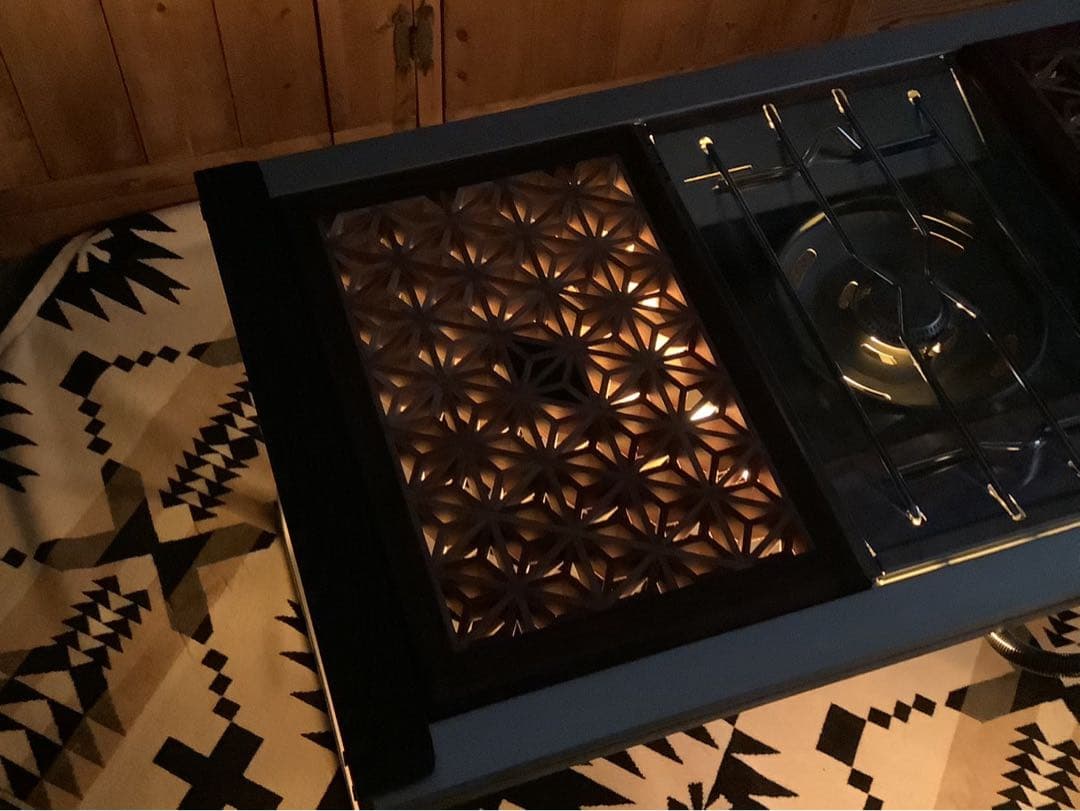 IGT天板　1ユニット　三脚用テーブル　組子細工ヘキサゴン133