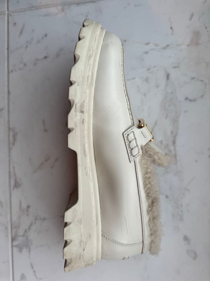 Dior クリスチャンディオール　ローファー　ボア　ロゴプレート 36 23cm