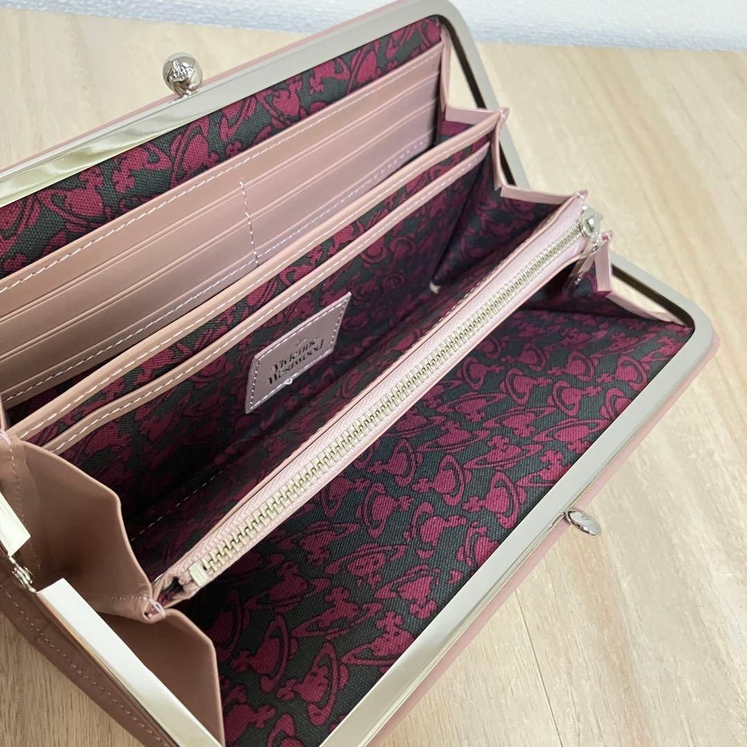 訳あり極美品✨Vivienne Westwood✨がま口長財布✨ピンク