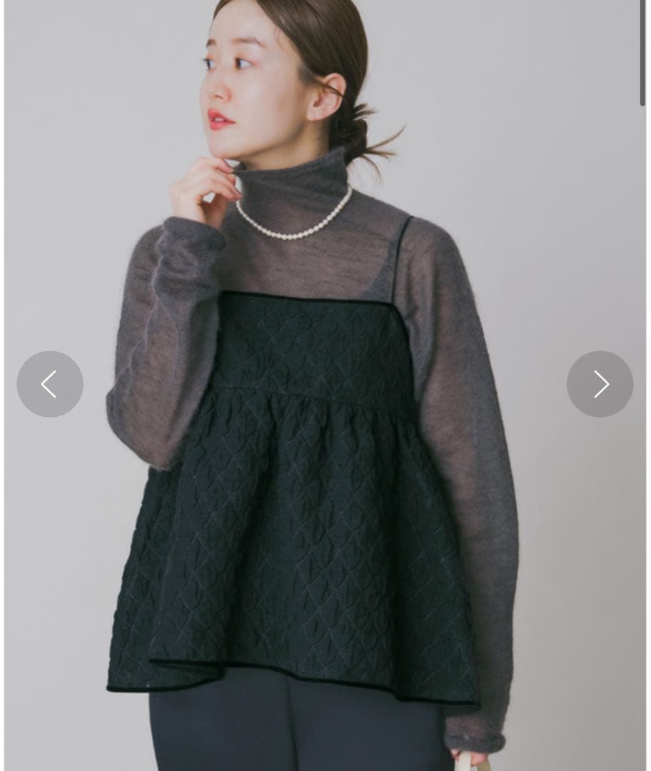 【未使用に近い】イエナ　フクレジャガードキャミトップブラウス