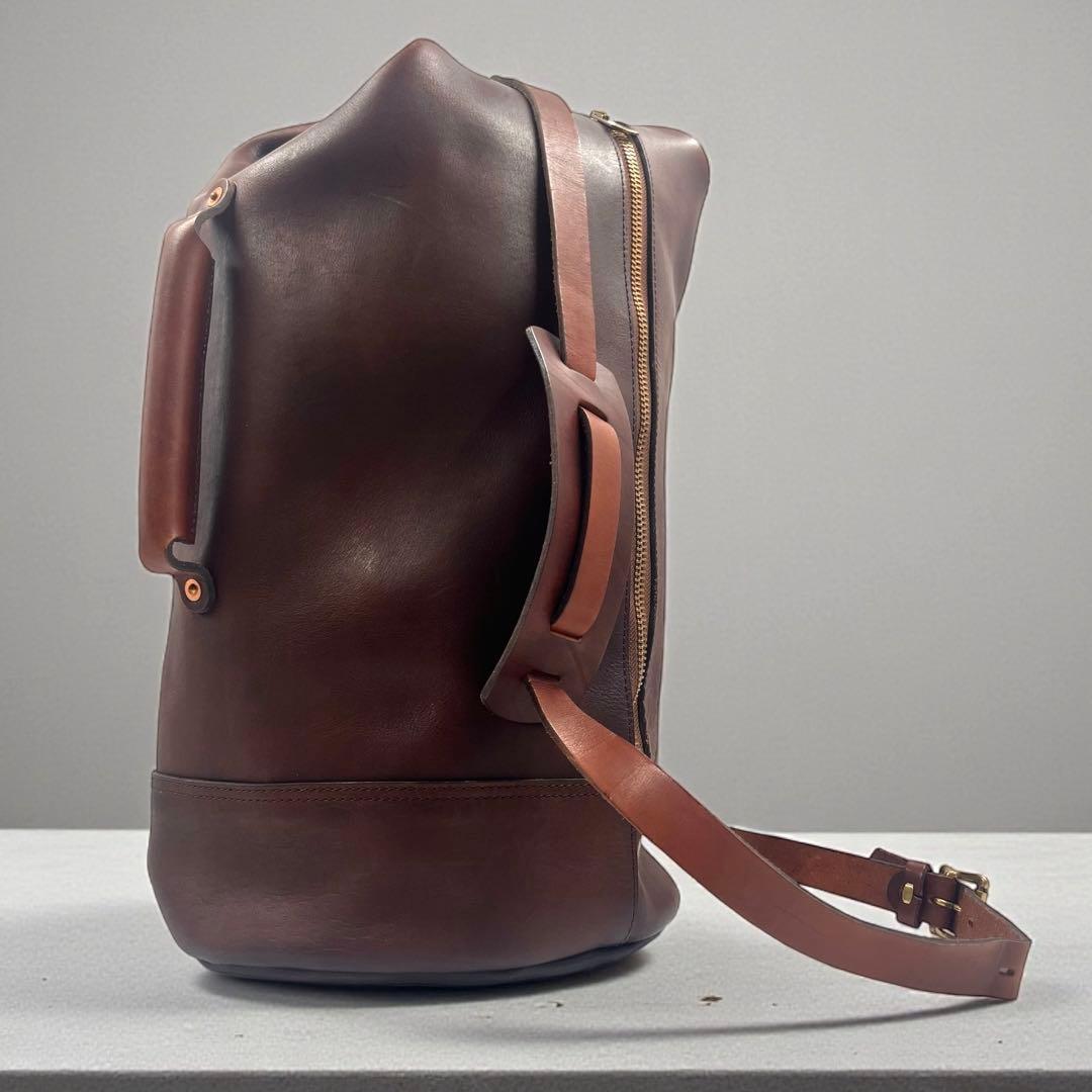 【美品】 vasco ダッフルバッグ 2way ブラウン オールドオイル レザー