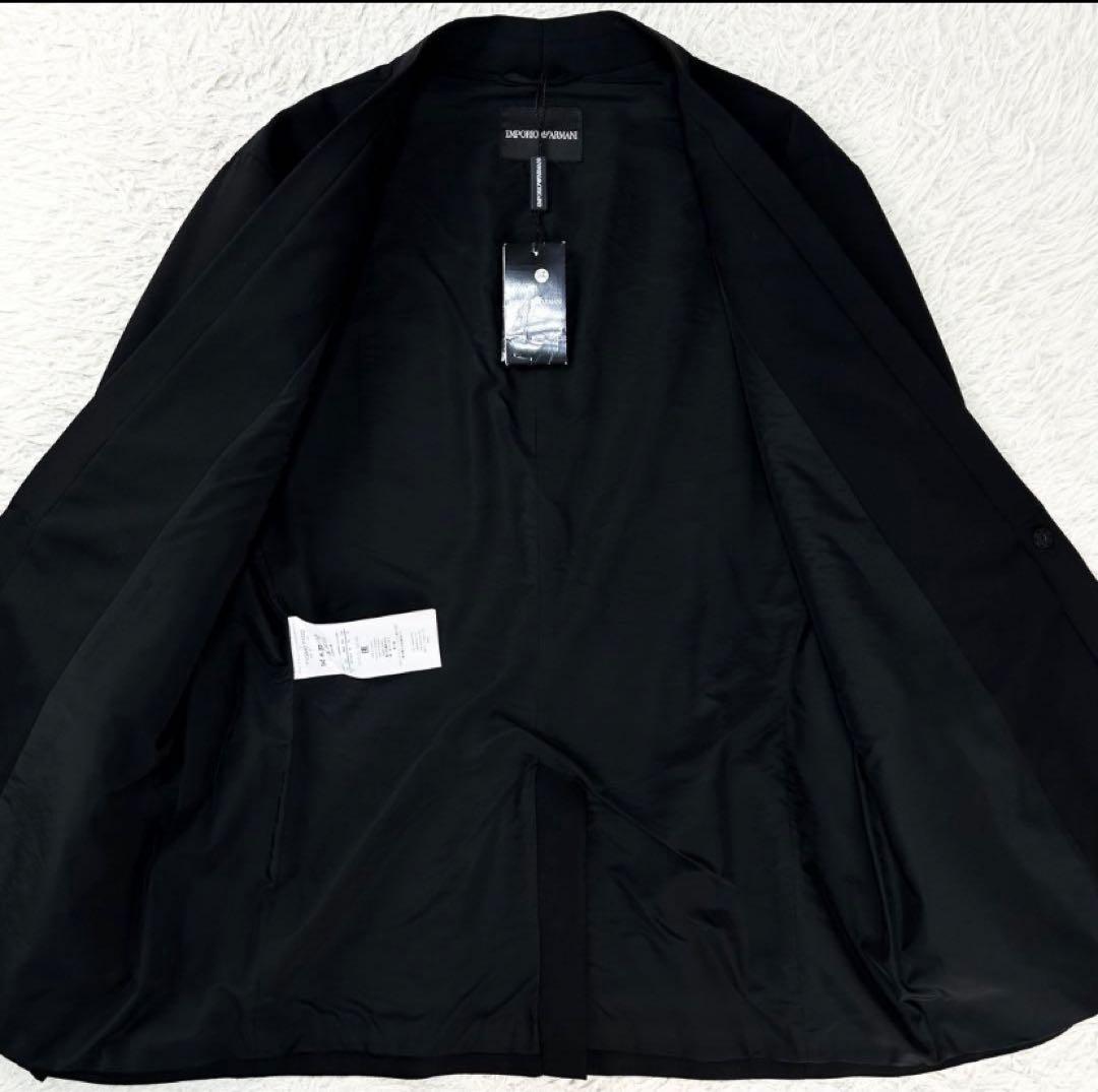 《半額セール》新品フェイクテーラード エンポリオアルマーニ ノーカラージャケット