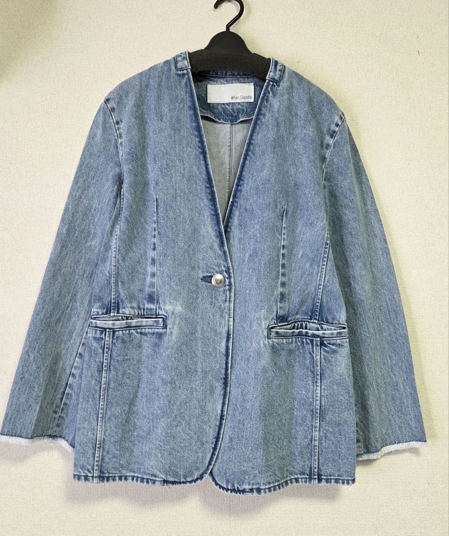 25SS DENIMノーカラージャケット