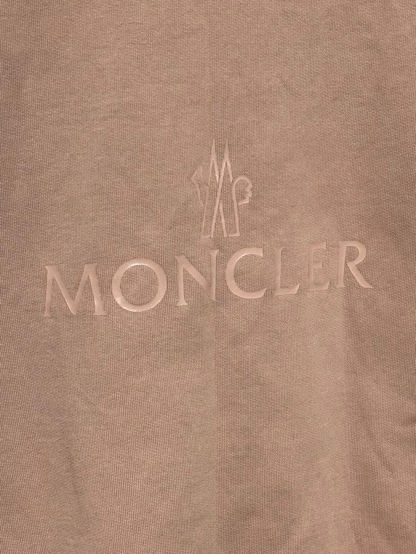 MONCLER スウェット シャツ トレーナー ピンク M ロゴ 黒 モンクレー