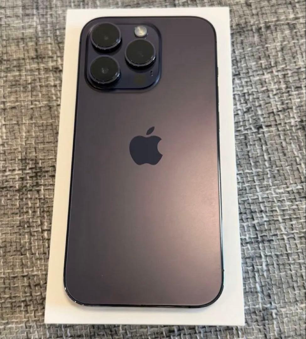 【美品】Apple iPhone 14 Pro ディープパープル SIMフリー