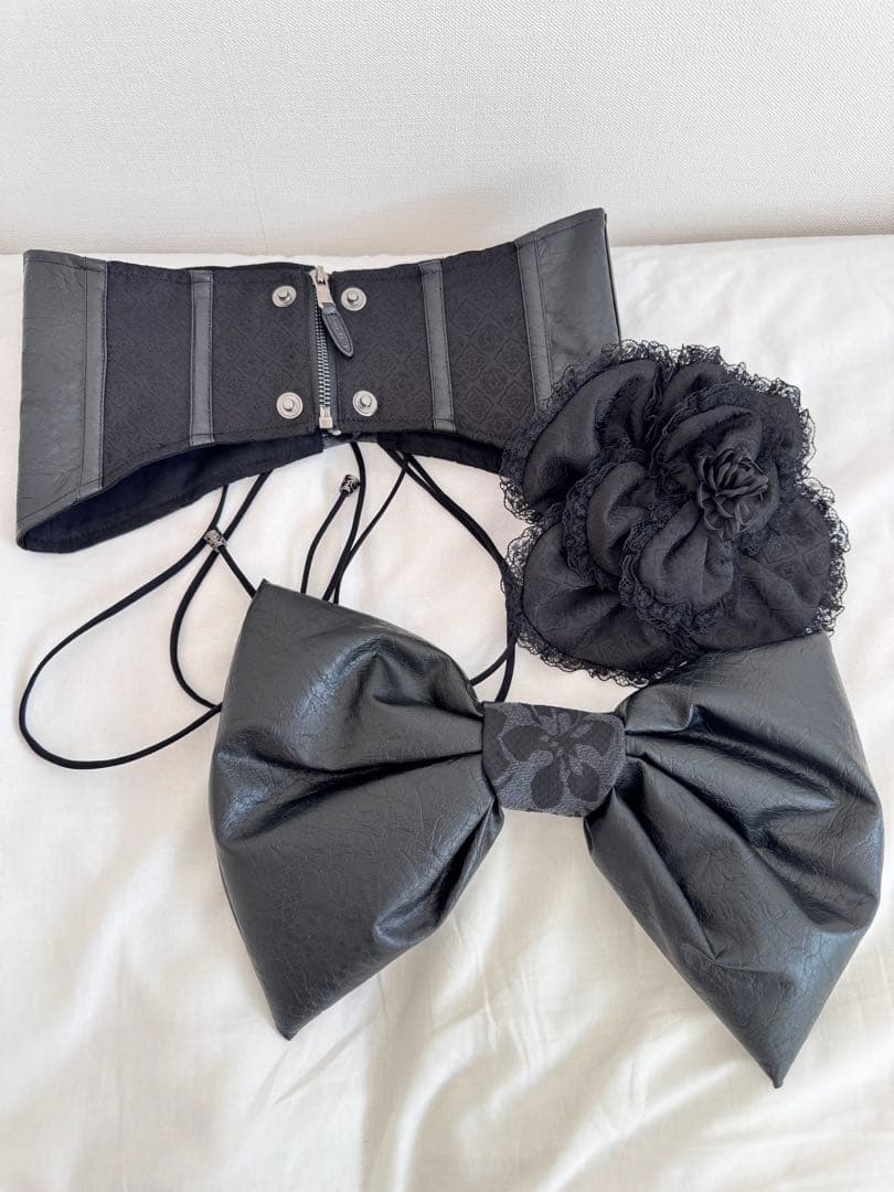d*3様 QutieFrash 薔薇リボンコルセット ブラック