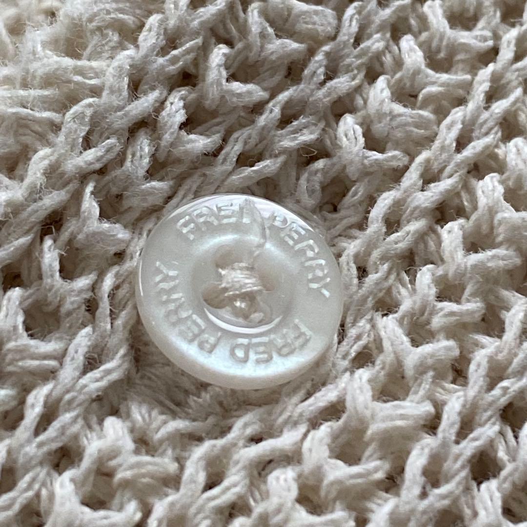 【美品】フレッドペリー リネンライク ニットポロシャツ グレー L 完売モデル