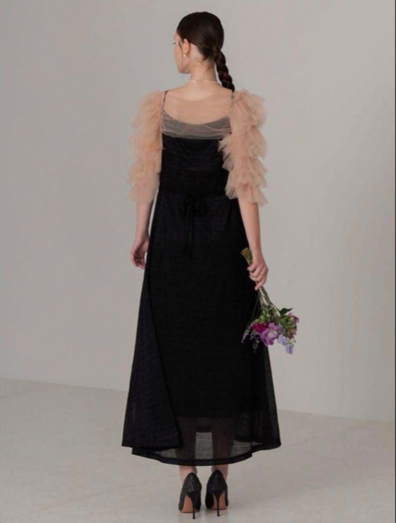 LEJA ティアードフリルチュールボレロワンピース