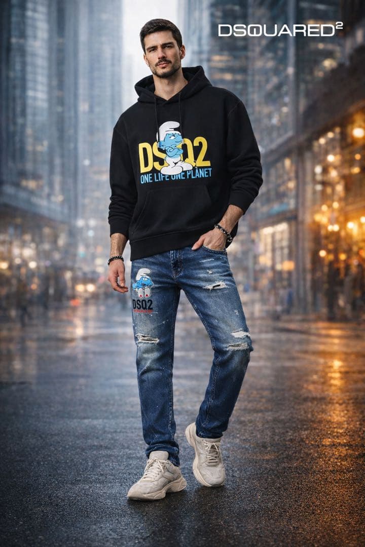 週末大幅値下げ！超美品！dsquared2スマーフコラボskaterjean