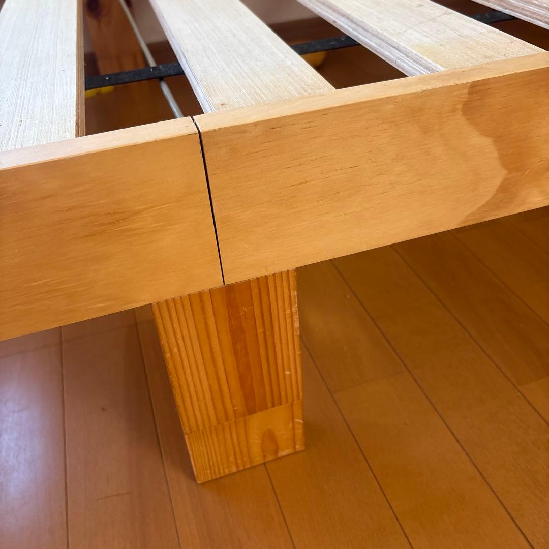 木製シングルベッドフレーム スラット式