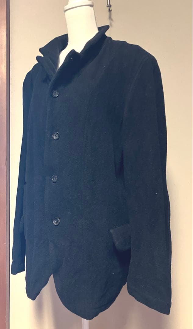 コムデギャルソンHOMMEプリュスエバーグリーンつまみやや厚手縮絨ライク 黒 L