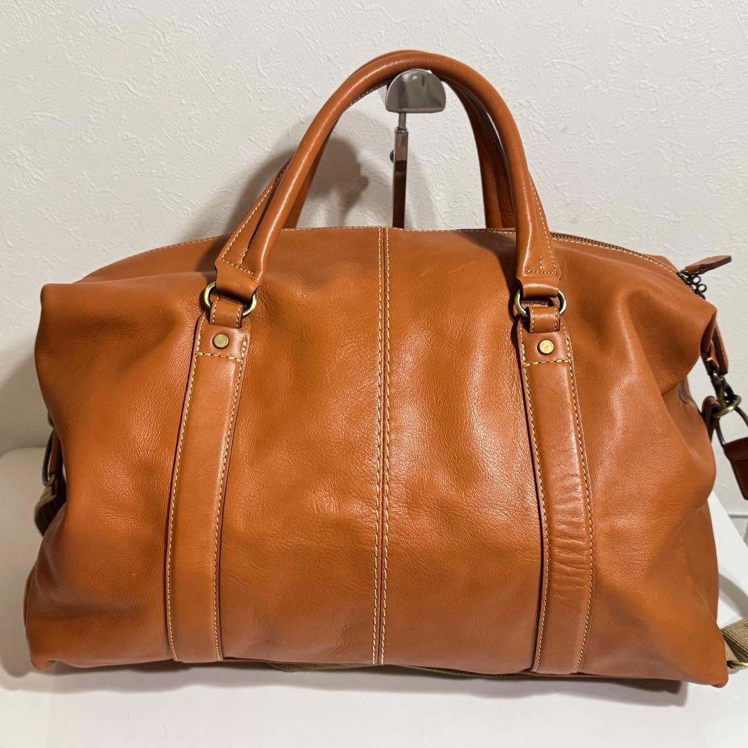 土屋鞄　ツチヤカバン ボストンバック ショルダーバッグ ライトブラウン