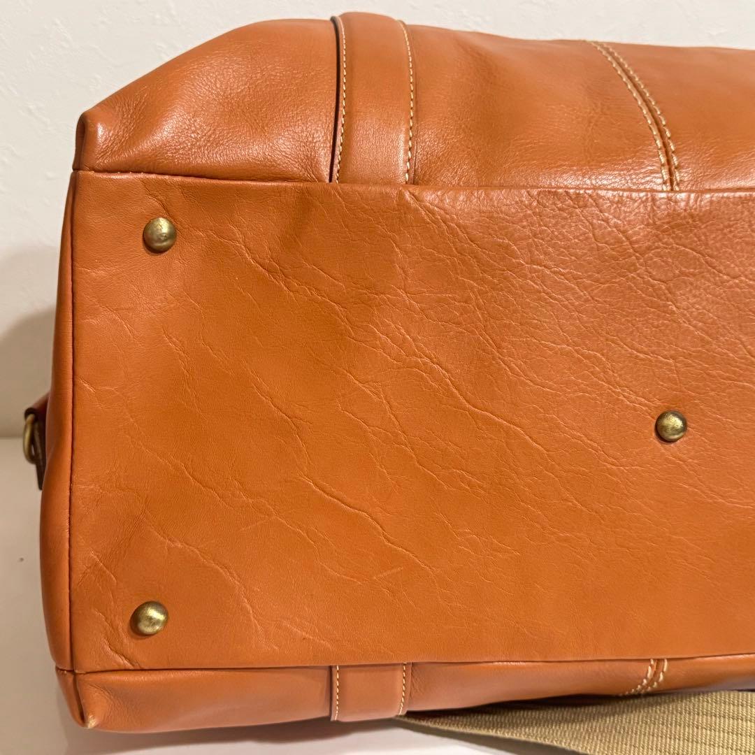 土屋鞄　ツチヤカバン ボストンバック ショルダーバッグ ライトブラウン