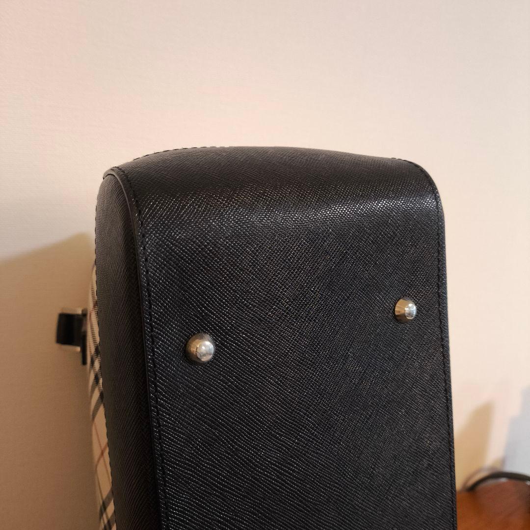 美品　バーバリー　BURBERRY　ノバチェック　ハンドバッグ　ベージュ