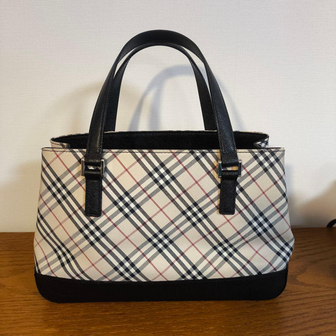 美品　バーバリー　BURBERRY　ノバチェック　ハンドバッグ　ベージュ