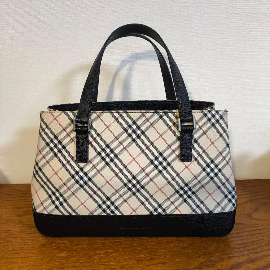 美品　バーバリー　BURBERRY　ノバチェック　ハンドバッグ　ベージュ