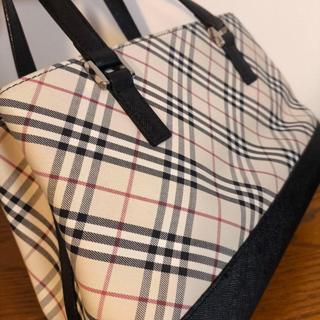 美品　バーバリー　BURBERRY　ノバチェック　ハンドバッグ　ベージュ
