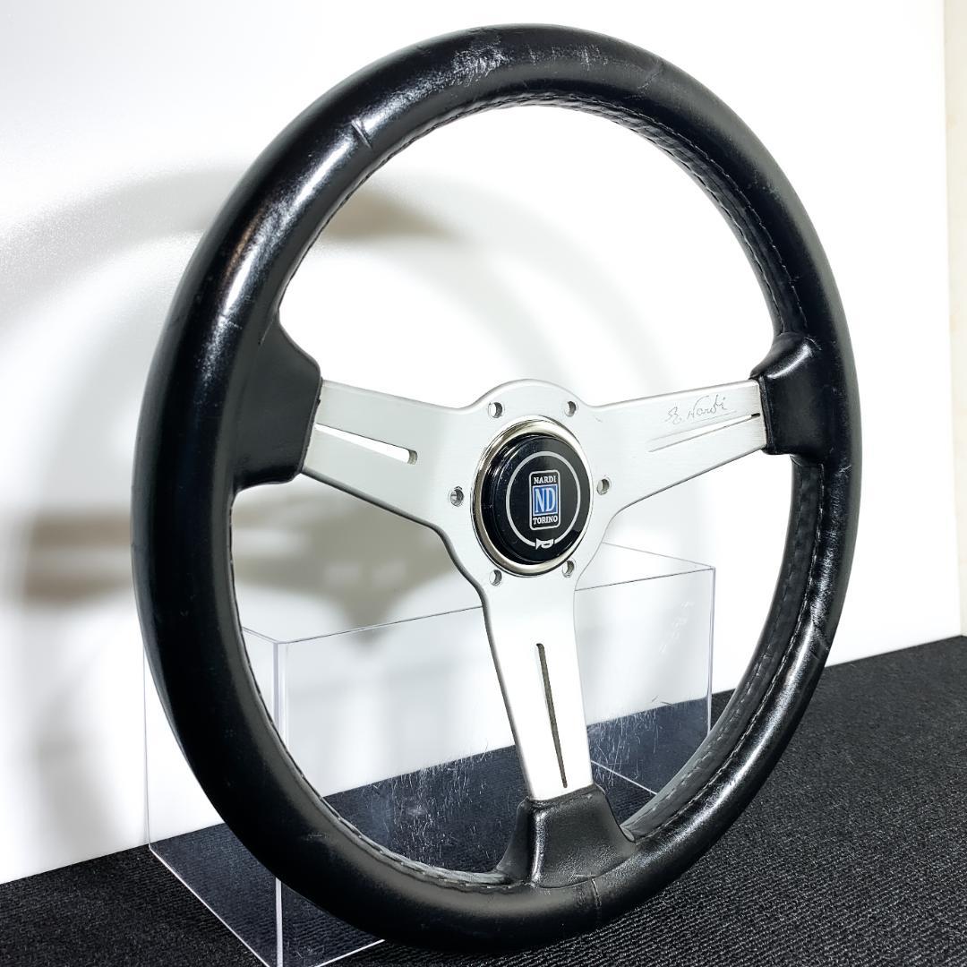 ナルディ クラシック シルバースポーク 33φ レザー 新品ホーンボタン付