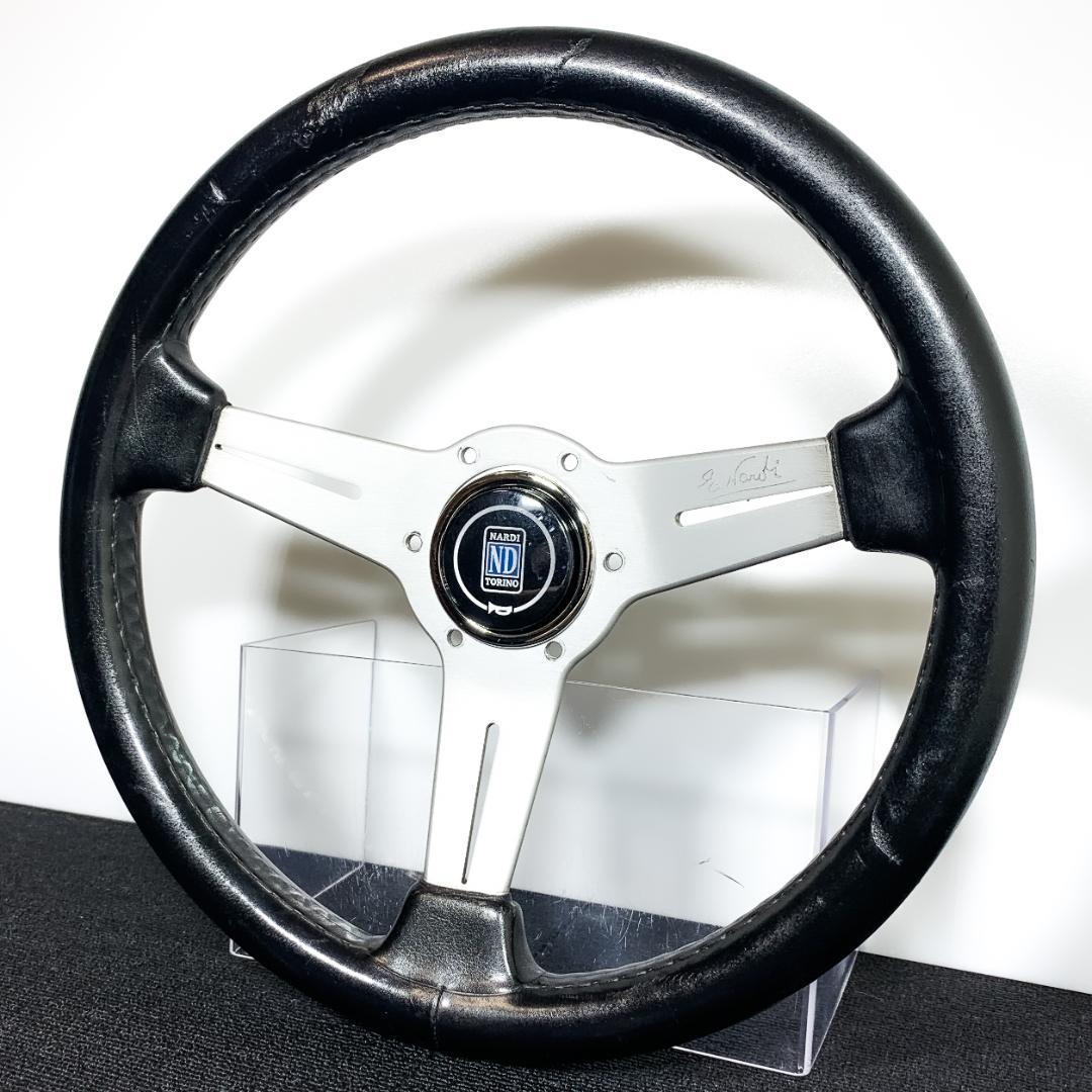 ナルディ クラシック シルバースポーク 33φ レザー 新品ホーンボタン付