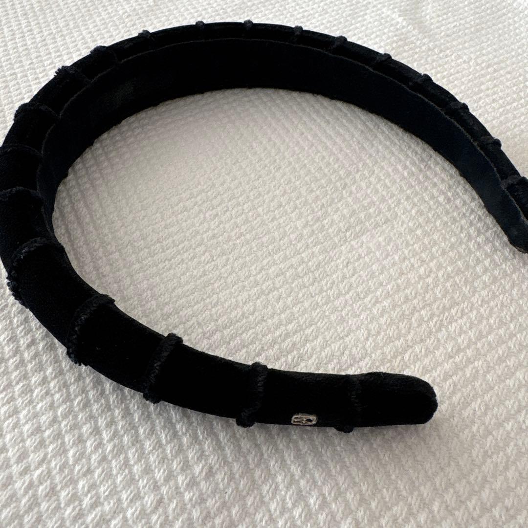 アレクサンドルドゥパリ ベロア カチューシャ ブラック