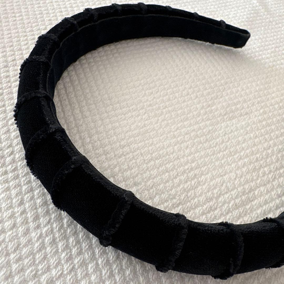 アレクサンドルドゥパリ ベロア カチューシャ ブラック