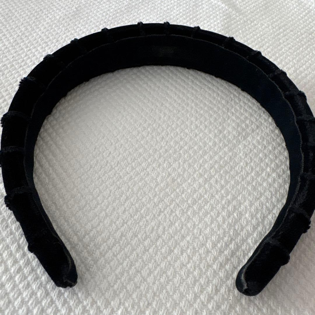 アレクサンドルドゥパリ ベロア カチューシャ ブラック