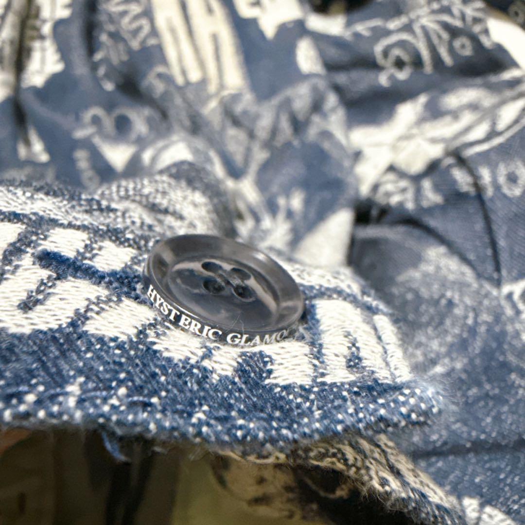 美品✨ヒステリックグラマー　ゆったり　ジャガードパンツ　総柄　ブルー