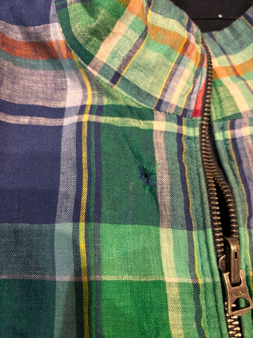 ラルフローレン　チェック柄ジップアップジャケット