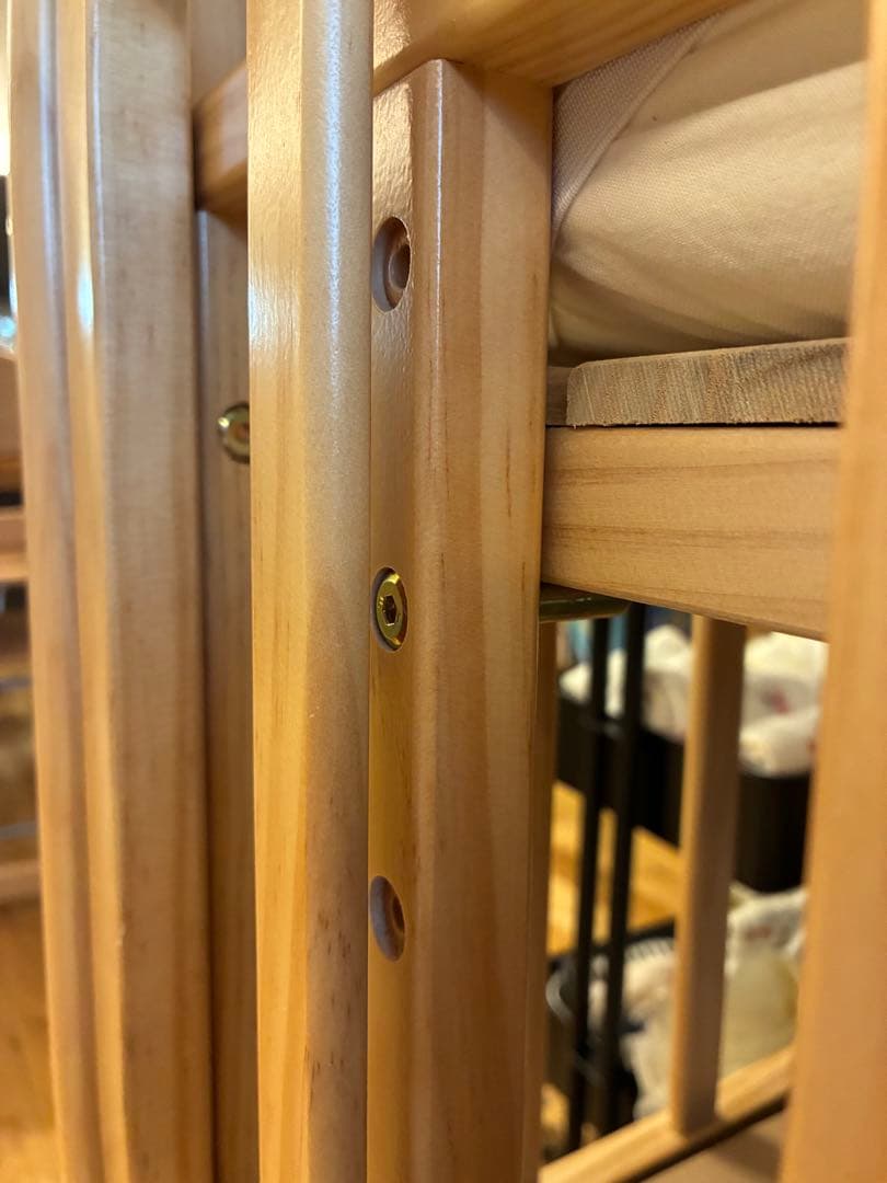 KATOJI ハイポジションベビーベッド アーチ ナチュラル