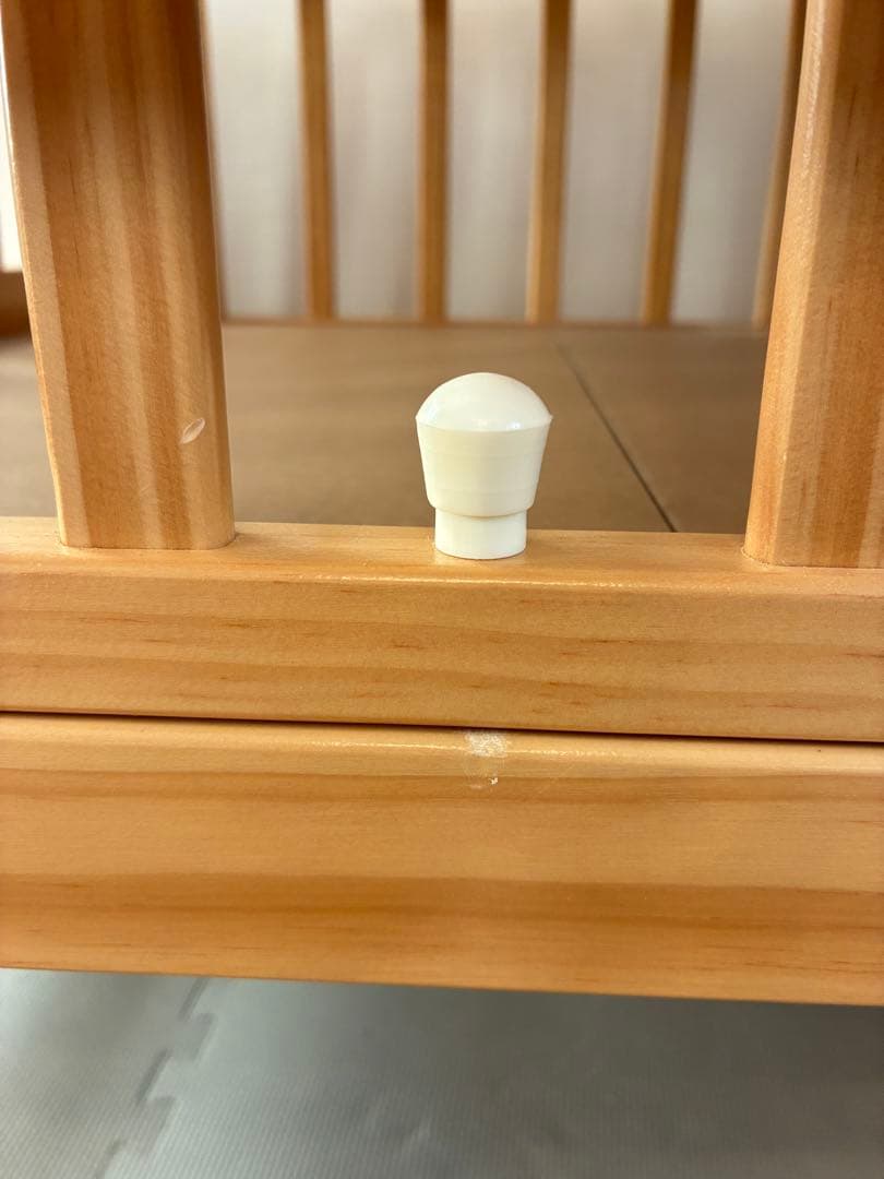 KATOJI ハイポジションベビーベッド アーチ ナチュラル