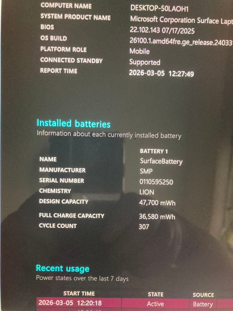 Surface Laptop5 i7-1265U 16GB 512GB①