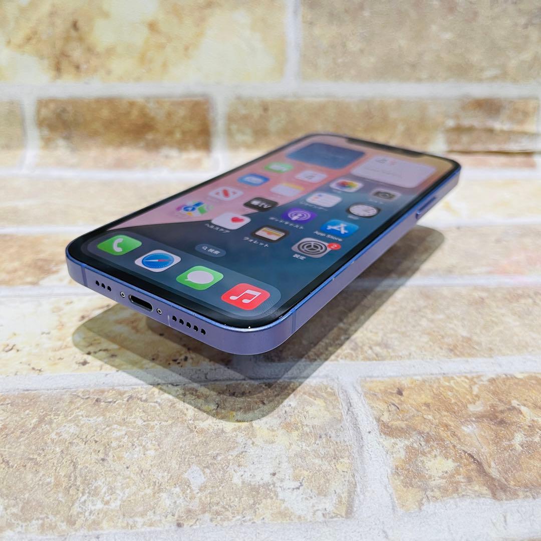 SIMフリー iPhone12 64GB X-1388 パープル 新品バッテリ－