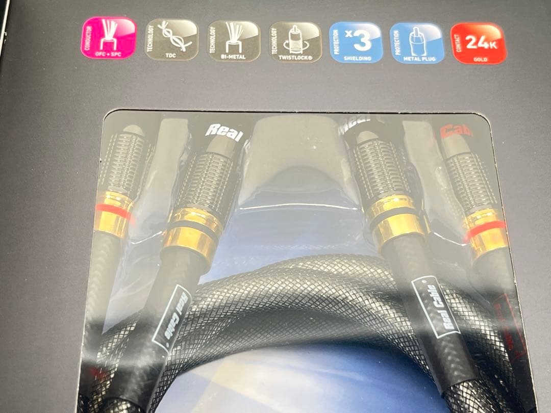 新品 REAL CABLE RCAケーブル 1.0m CA 1801/1.0