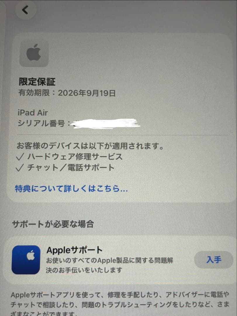 【極美品】 iPad Air (M2)11インチ 128GB Wi-Fi モデル