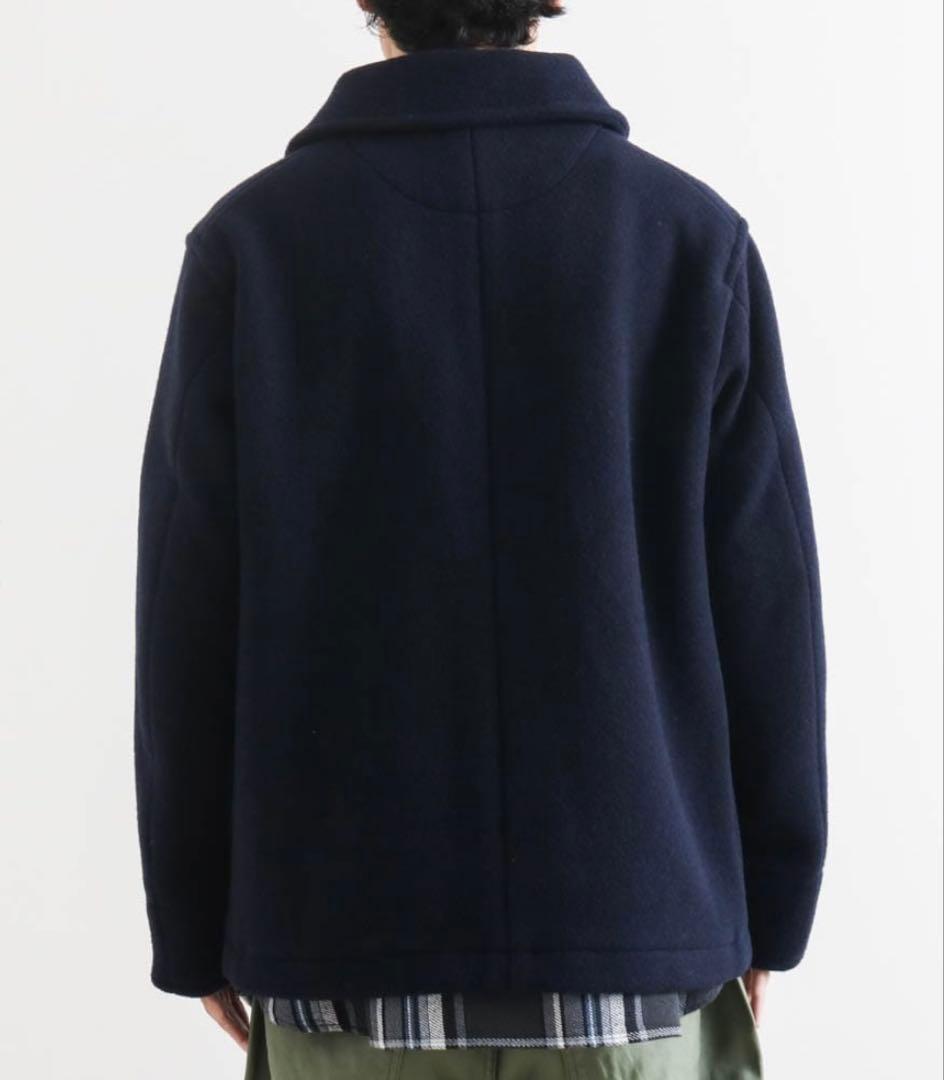 DANTON【ダントン】ウールパイル ラウンドカラージャケット ネイビー