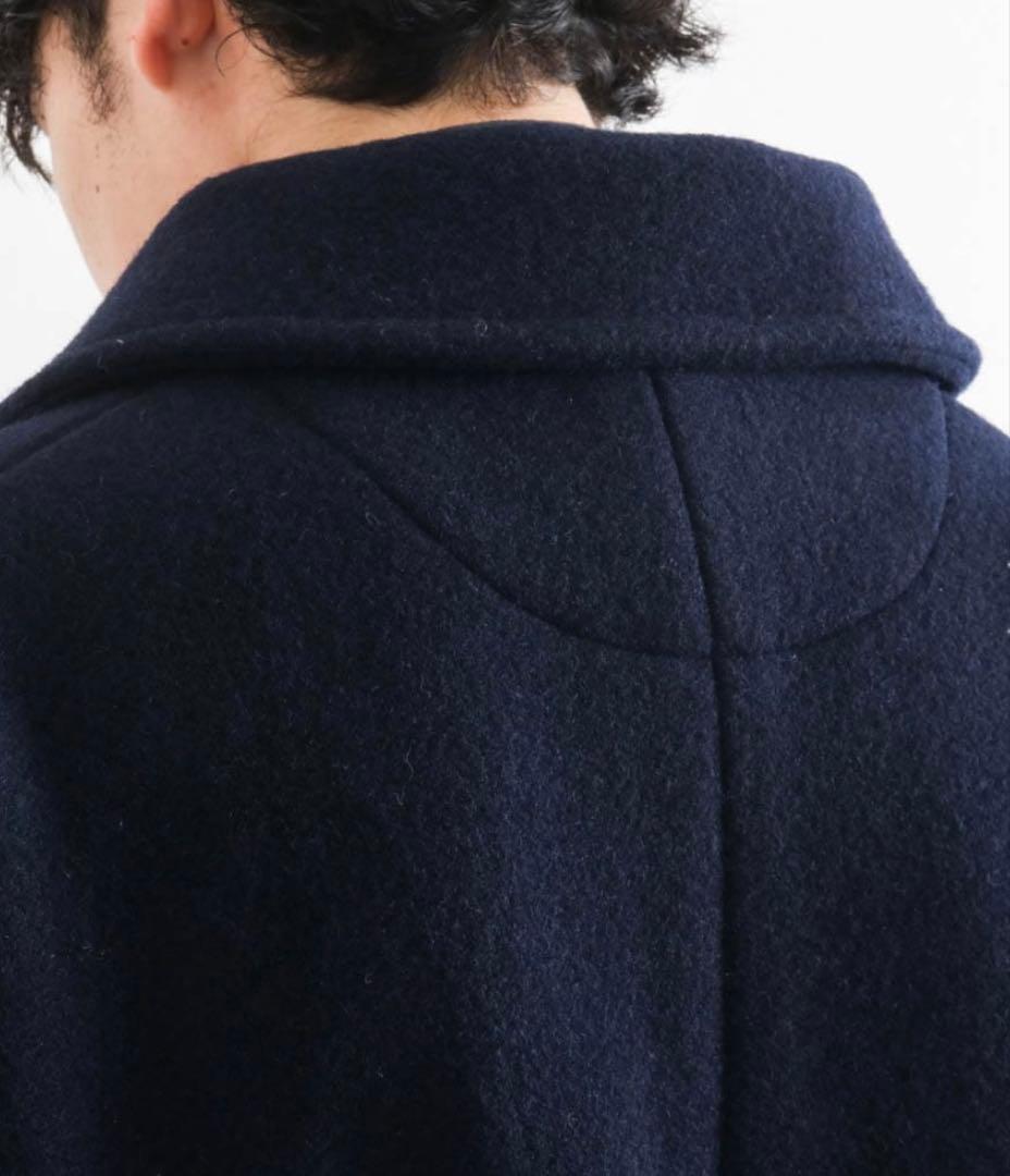 DANTON【ダントン】ウールパイル ラウンドカラージャケット ネイビー
