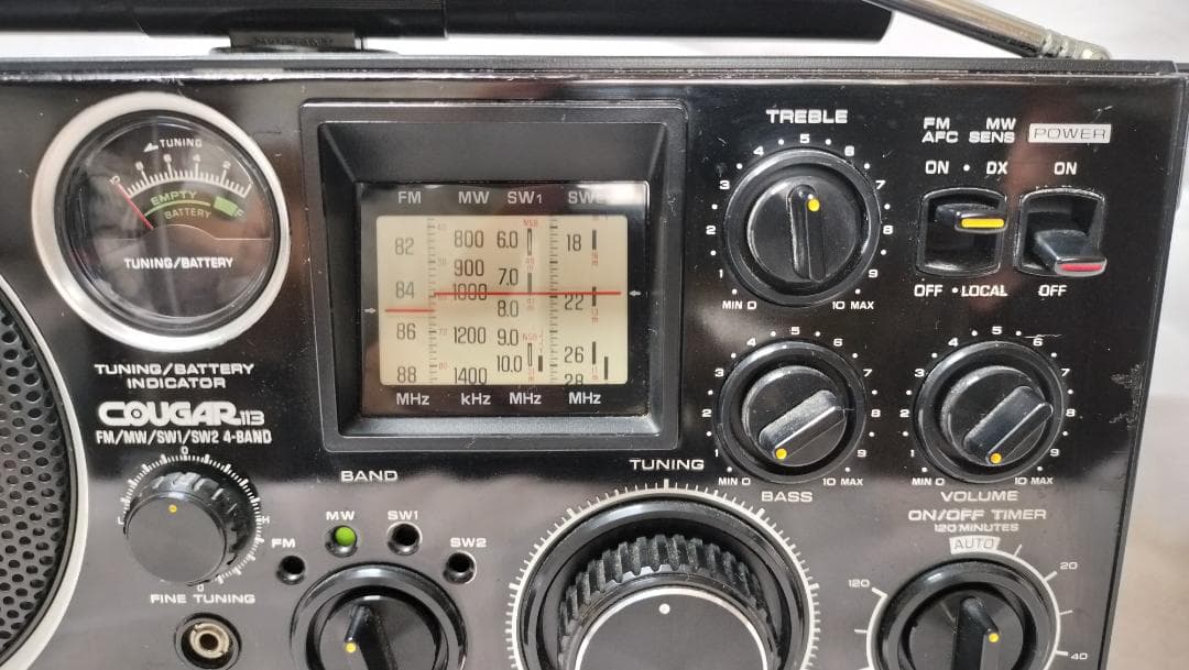 National Panasonic Cougar 113　横型ラジオ 取説付き