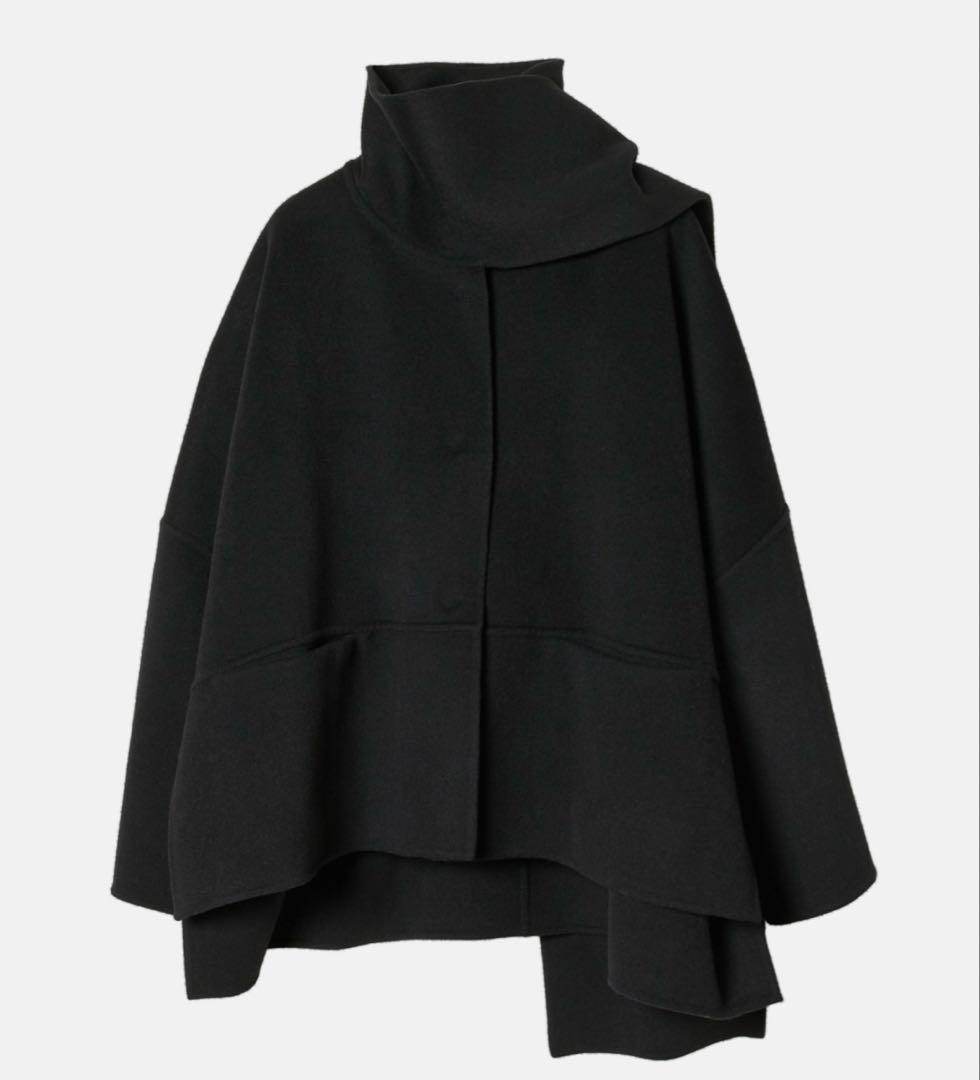 LE CIEL BLEU ルシェルブルー ダブルフェイススカーフウールコート